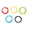 50 Pack Spiral Coil Wrist Keychains - Stretchy Wristband Bracelet Key Rings (5 Assorted Colors)